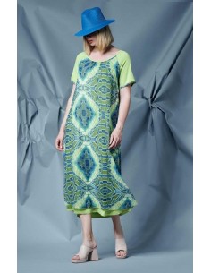 Abito lungo mezza manica fantasia QUIIN 21