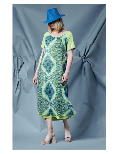 Abito lungo mezza manica fantasia QUIIN 21