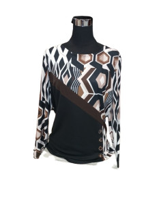 Maglia girocollo in viscosa calda, Perla