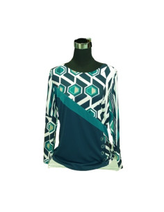 Maglia girocollo in viscosa calda, Perla