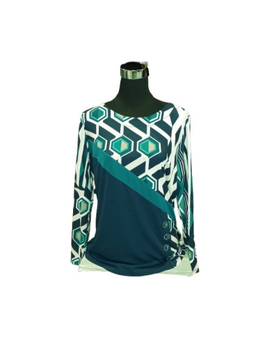 Maglia girocollo in viscosa calda, Perla