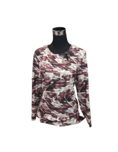 Maglia fantasia in viscosa calda, Perla