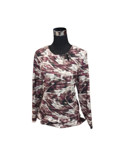 Maglia fantasia in viscosa calda, Perla