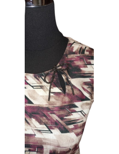 Maglia fantasia in viscosa calda, Perla 2