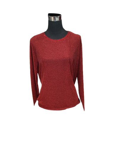 Maglia girocoloo brillantinata, Valentina Più