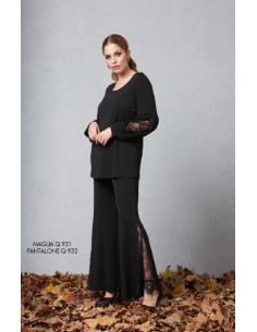 Completo casacca e pantalone con merletto giù, Quiin 21