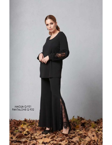 Completo casacca e pantalone con merletto giù, Quiin 21