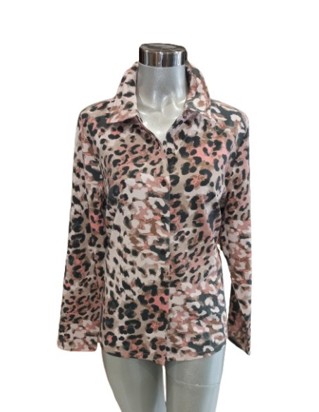 Camicia fantasia, tessuto elasticizzato, Barbara Lebek
