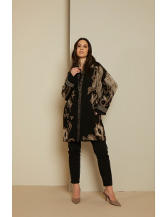 Cardigan fantasia con frange e lurex, Mara Venier per Luisa Viola