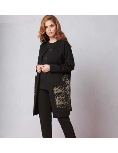 Completo 3 pezzi, Pantalone casacca e cardigan lungo Quiin 21