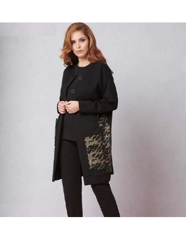 Completo 3 pezzi, Pantalone casacca e cardigan lungo Quiin 21